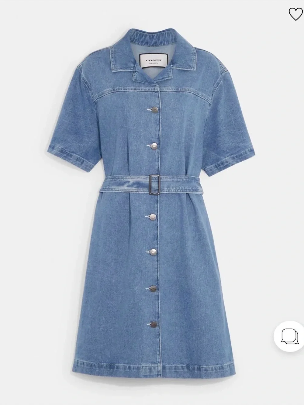denim dress button down Babydoll Ruffle Drake's Mid-Blue Washed Denim A charming pocket detail price-25-50 Color:Black Sparkle